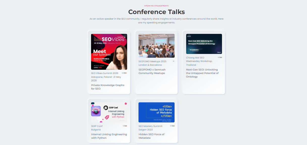 Speaking engagement example
