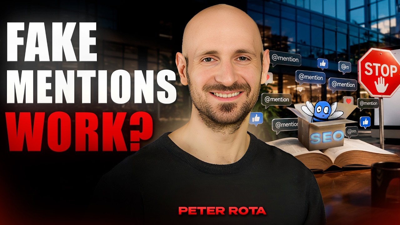Peter Rota asking whether fake brand mentions work for AI visibility